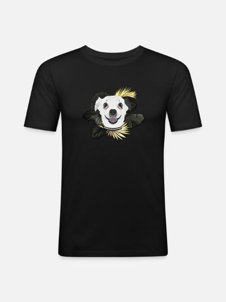 Golden Dog Chihuahua - Men's Slim Fit T-Shirt - black