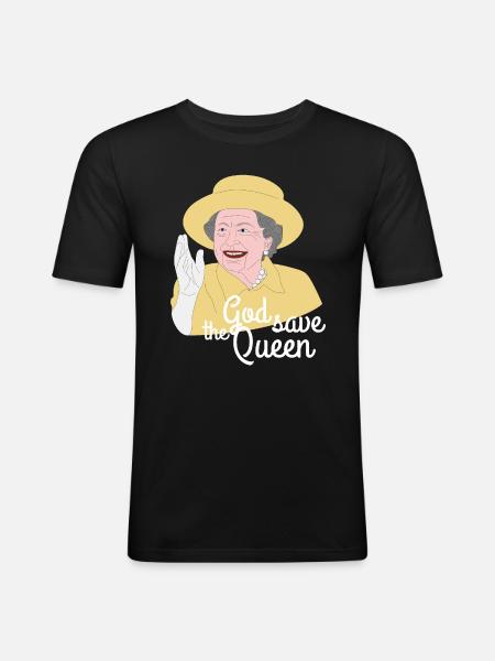 God save the Queen - Men's Slim Fit T-Shirt - black