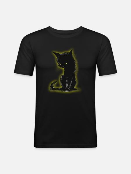 Cat black Cat black - Men's Slim Fit T-Shirt - black