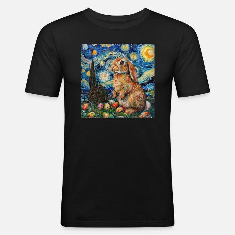 Easter Bunny, Easter, Bunny - Men's Slim Fit T-Shirt - black