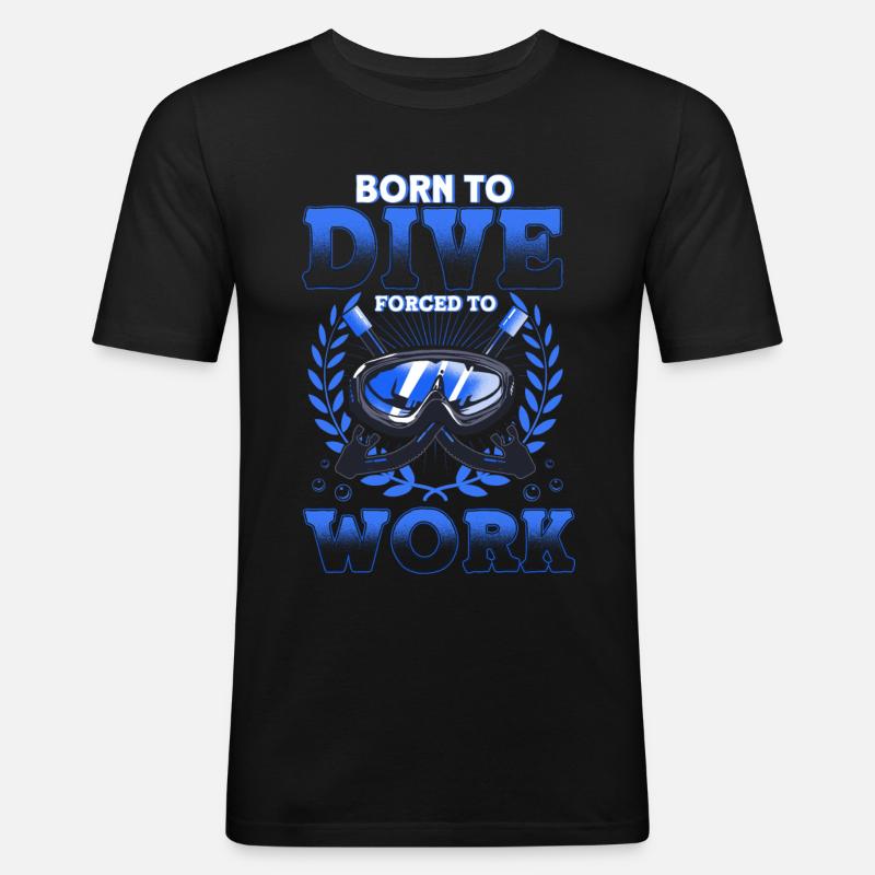 Tauchen Scuba Dive Gerätetauchen Geschenk - Männer Slim Fit T-Shirt - Schwarz