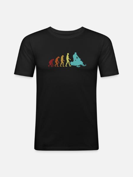 Snowmobile Evolution Snowmobile snowmobiles - Men's Slim Fit T-Shirt - black