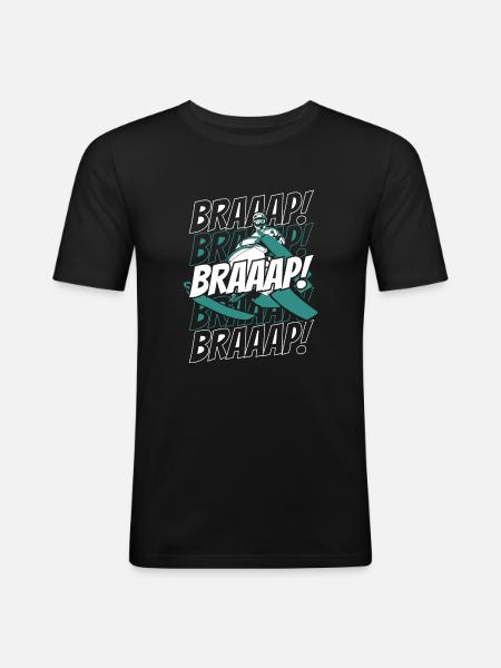 Braaap Braaap Snowmobile Snowmobile Drivers - Men's Slim Fit T-Shirt - black