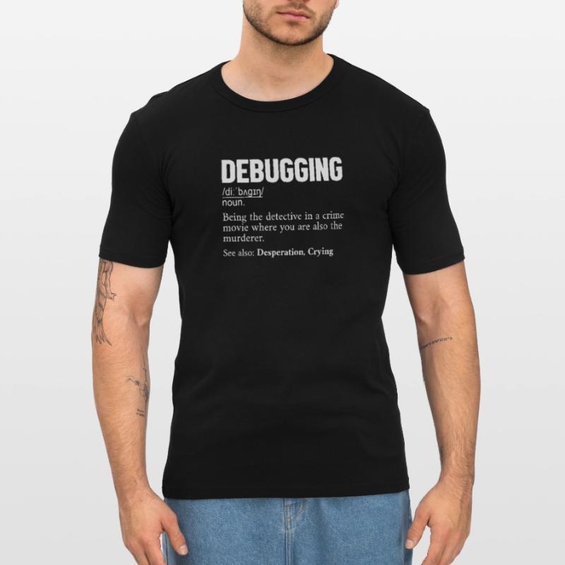 Définition de débogage Développeur Codeur Programmeur T-shirt près du corps Homme