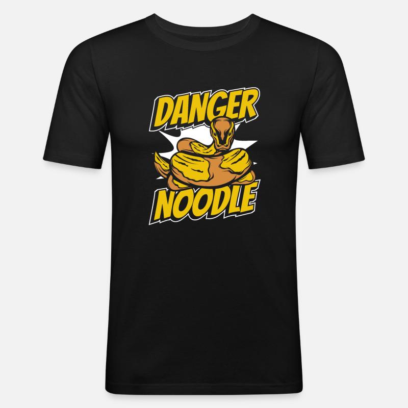 Danger Noodle Schuppenkriechtiere Python Banana - Männer Slim Fit T-Shirt - Schwarz