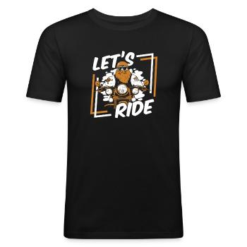 Let's Ride Trikebike Tricycle Motorcycle - Men's Slim Fit T-Shirt - black - Front - Nik (191cm)