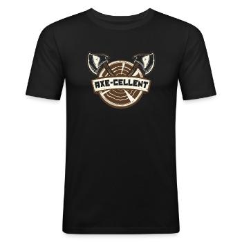 Axt Cellent Axt Wurfwettbewerb Spiel Axt - Männer Slim Fit T-Shirt - Schwarz - Vorne - Nik (191cm)