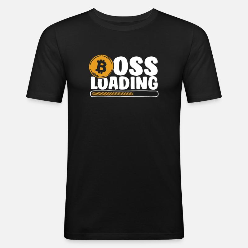 Loading Crypto Kryptowährung Blockchain - Männer Slim Fit T-Shirt - Schwarz