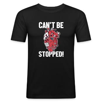 Can't Be Stopped Transplant Pacemakers Open Heart - Men's Slim Fit T-Shirt - black - Front - Nik (191cm)