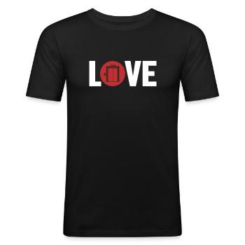 Elevator Love Technician Repair Inspector - Men's Slim Fit T-Shirt - black - Front - Nik (191cm)