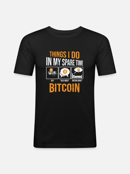 J’adore le Bitcoin - T-shirt près du corps Homme - noir