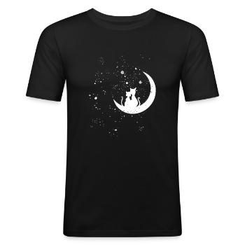 Cats Love - Men's Slim Fit T-Shirt - black - Front - Nik (191cm)