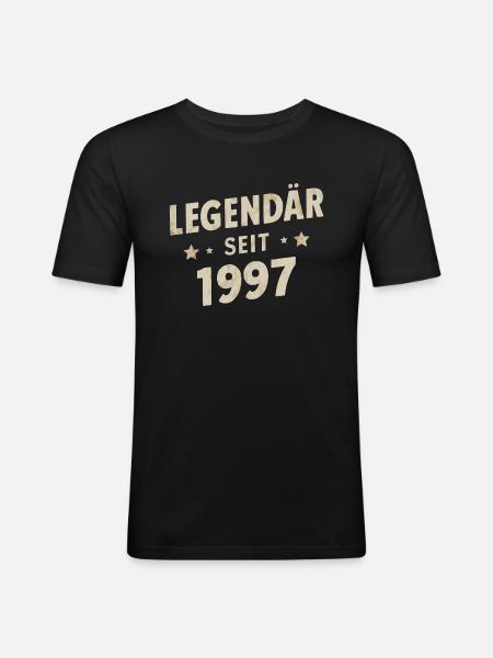 Legendär Seit 1997 - Männer Slim Fit T-Shirt - Schwarz