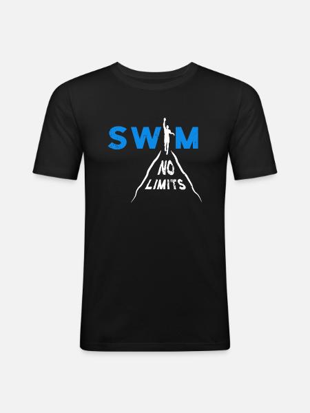 Swimming Swim No Limits - Men's Slim Fit T-Shirt - black