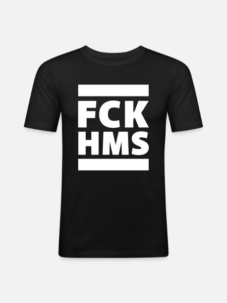 FCK HMS solidarité contre l’antisémitisme - T-shirt près du corps Homme - noir
