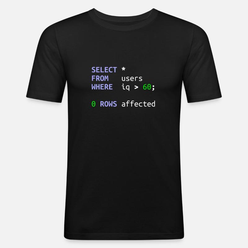 Software-Entwickler SQL Coder Geek Geschenk - Männer Slim Fit T-Shirt - Schwarz