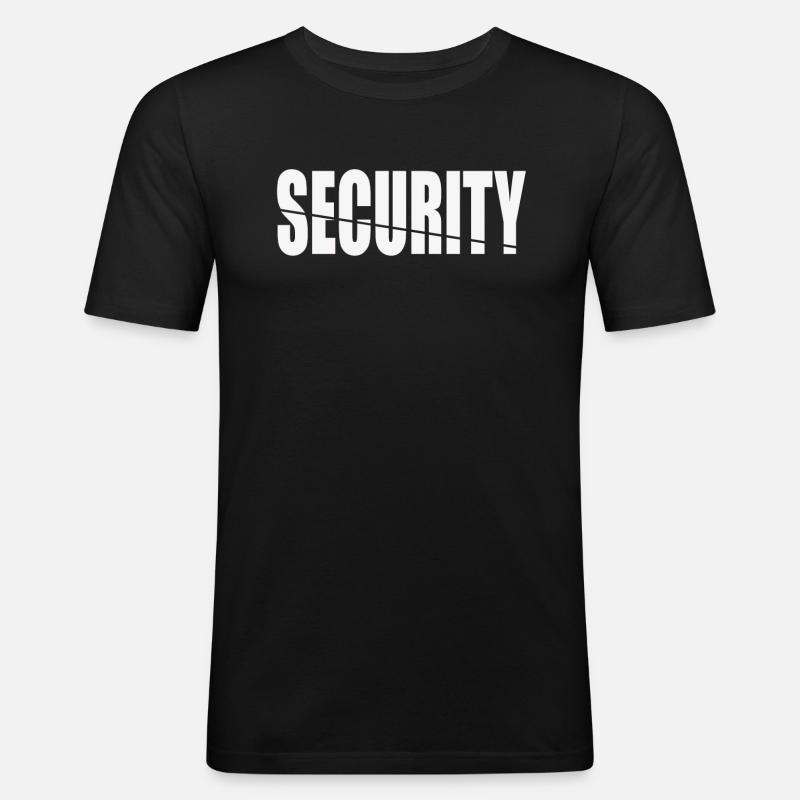 Security - Männer Slim Fit T-Shirt - Schwarz