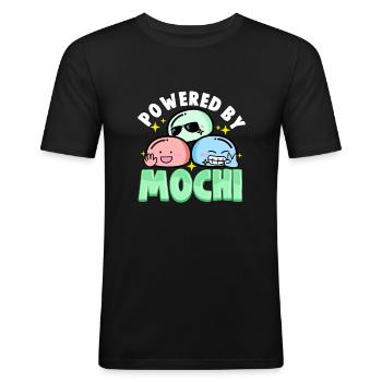 Angetrieben durch Mochi - Männer Slim Fit T-Shirt - Schwarz - Vorne - Nik (191cm)