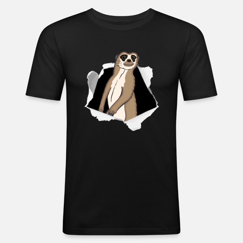 Faultier Ausbruch Karton Niedlich Geschenk - Männer Slim Fit T-Shirt - Schwarz