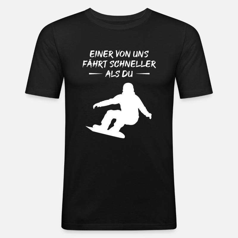 Schneller Boarder - Geschenk - Männer Slim Fit T-Shirt - Schwarz
