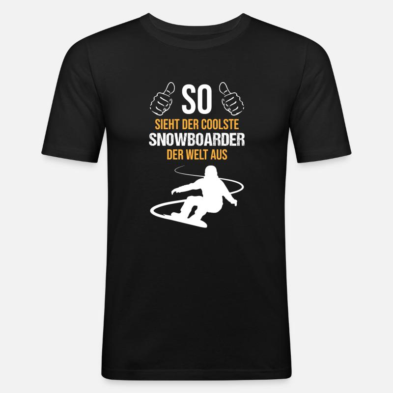 Top Snowboarder – Weltspitze - Männer Slim Fit T-Shirt - Schwarz