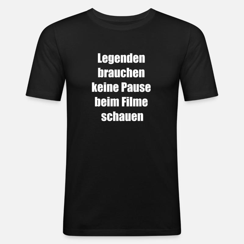 Binge-Watching Geschenk - Männer Slim Fit T-Shirt - Schwarz