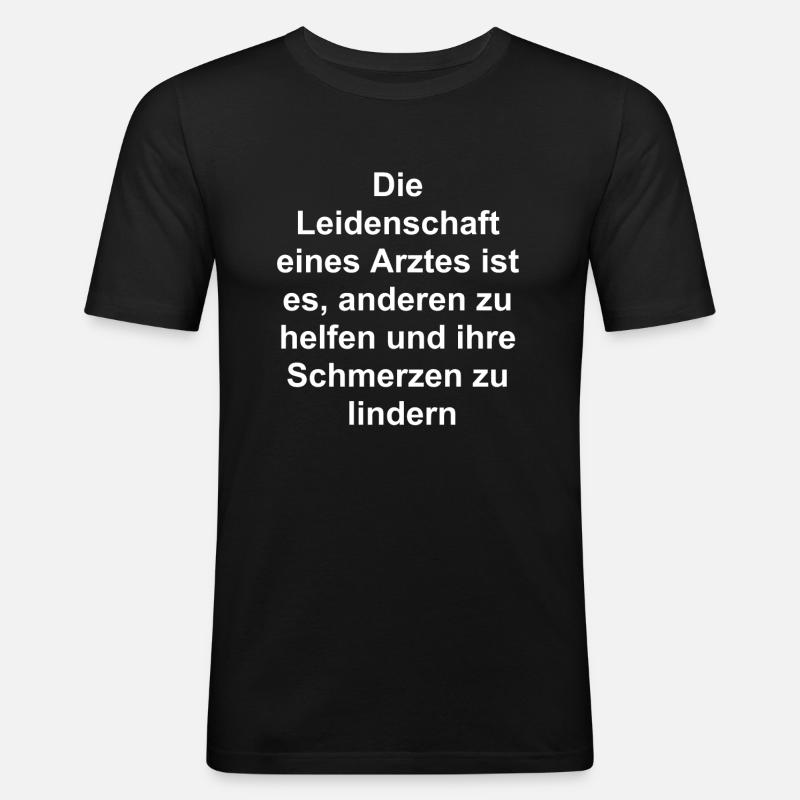 Danke Doktor Geschenk - Männer Slim Fit T-Shirt - Schwarz