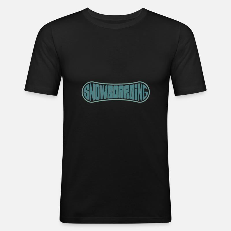 Snowboarding - Snowboard - Männer Slim Fit T-Shirt - Schwarz