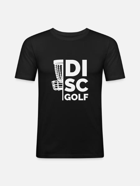 Discgolf Champion, Disc Golf Design - Men's Slim Fit T-Shirt - black