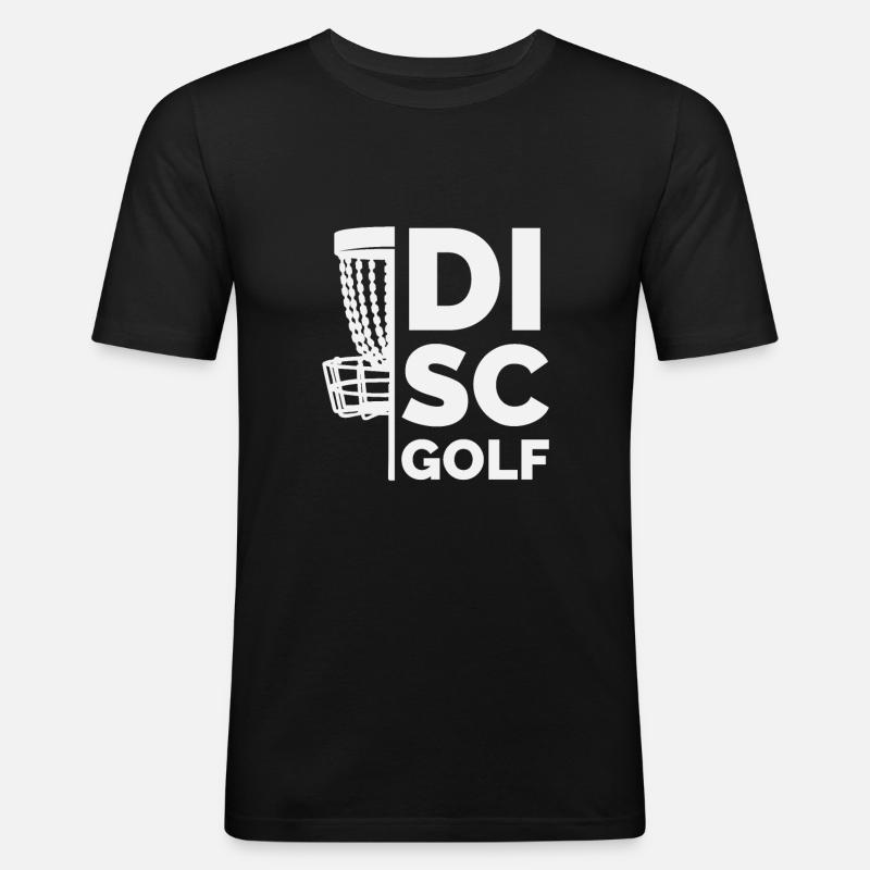 Discgolf Champion, Disc Golf Design - Männer Slim Fit T-Shirt - Schwarz