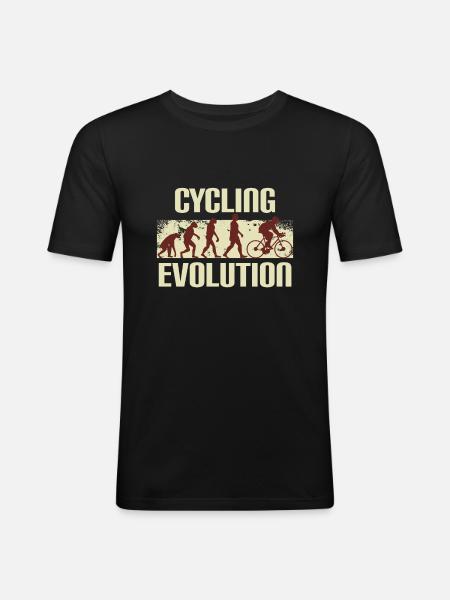 Cyclist Evolution, Cyclists - Men's Slim Fit T-Shirt - black
