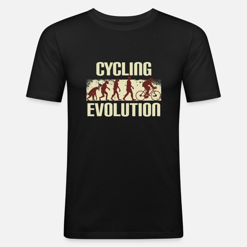 Cyclist Evolution, Cyclists - Men's Slim Fit T-Shirt - black