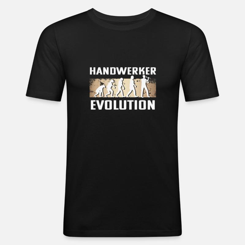 Handwerker Evolution - Männer Slim Fit T-Shirt - Schwarz