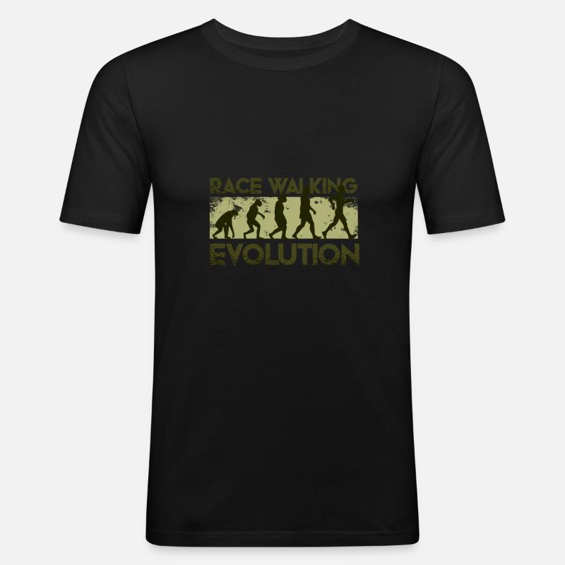 Marche, marche évolution - T-shirt près du corps Homme - noir