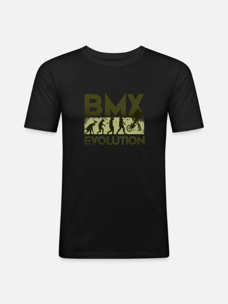 BMX Evolution - Männer Slim Fit T-Shirt - Schwarz