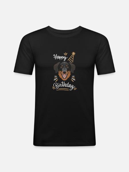 Birthday Gift Hovawart - Men's Slim Fit T-Shirt - black