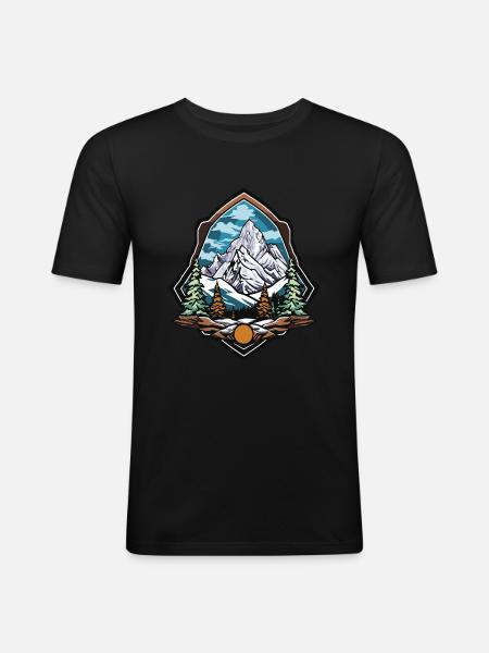 Mountains Mountains Nature - Men's Slim Fit T-Shirt - black