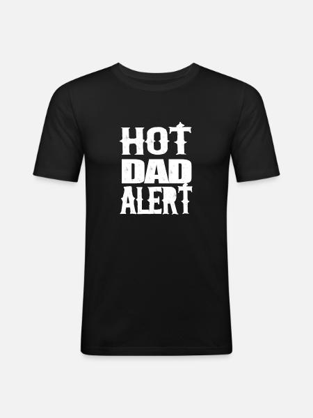 Father's Day dad father - Men's Slim Fit T-Shirt - black