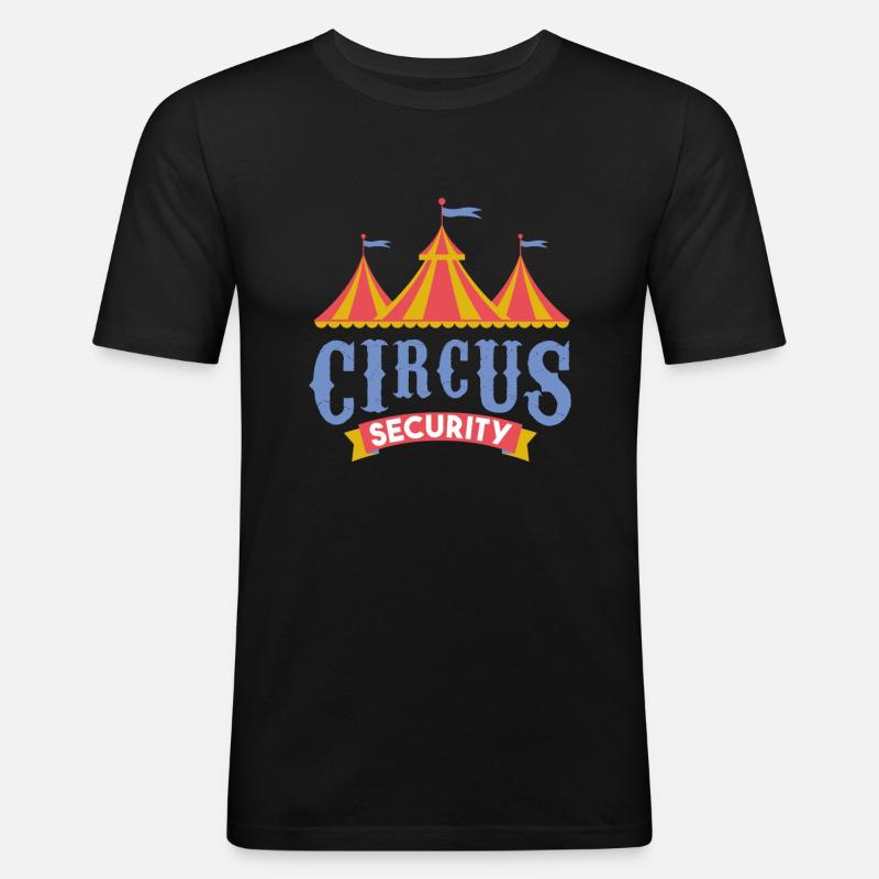 Zirkus-Security Clown Karnevalskostüm Ringmaster - Männer Slim Fit T-Shirt - Schwarz