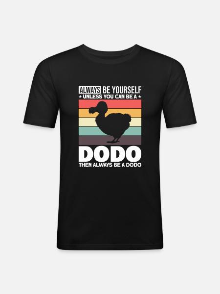 Dodo Bird Lovers Birdwatchers Extinct - Men's Slim Fit T-Shirt - black