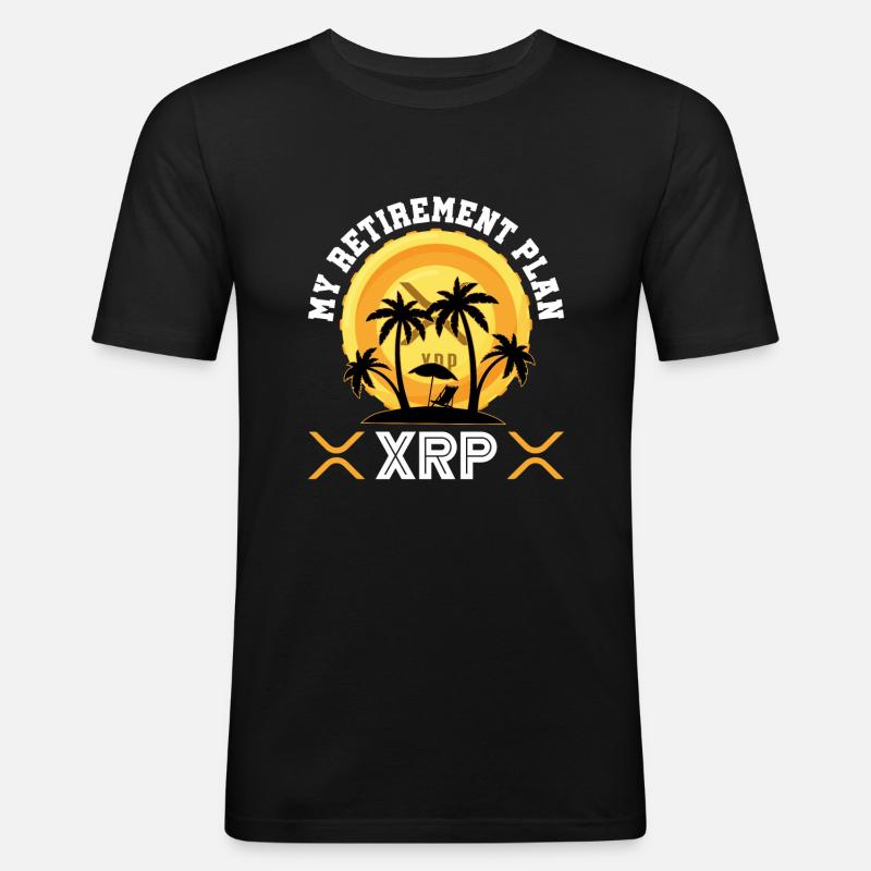 Mein Ruhestandsplan XRP | Ripple Cryptocurrency - Männer Slim Fit T-Shirt - Schwarz