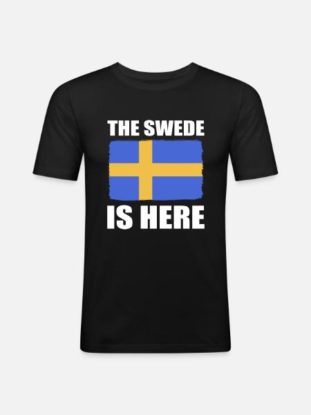 Schweden Schwedisch - Männer Slim Fit T-Shirt - Schwarz