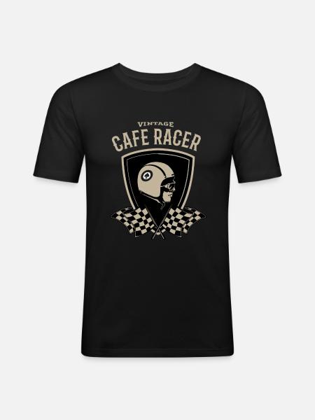 Cafe Racer logo - Men's Slim Fit T-Shirt - black