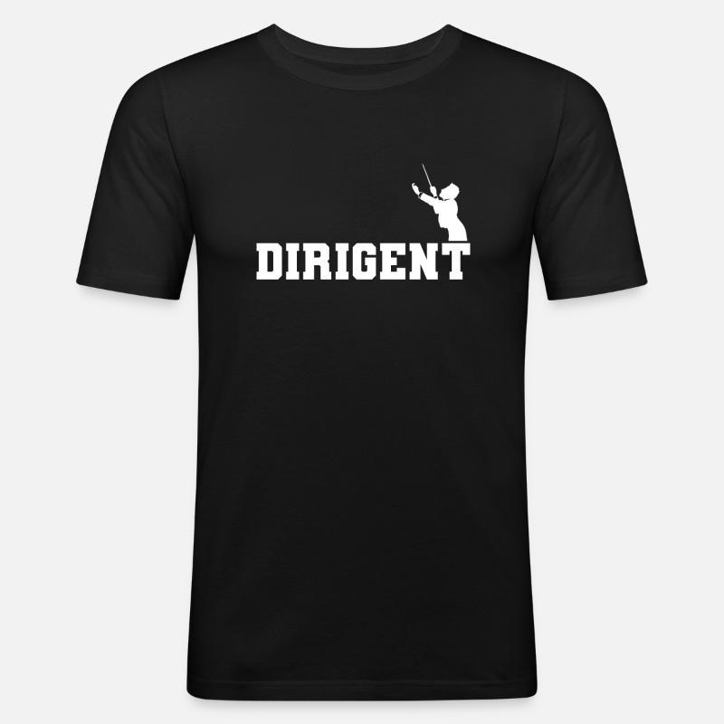 Dirigent - Männer Slim Fit T-Shirt - Schwarz