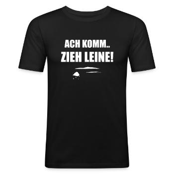 Drogen Kokain Speed Lustiger Spruch Feiern Party - Männer Slim Fit T-Shirt - Schwarz - Vorne - Nik (191cm)