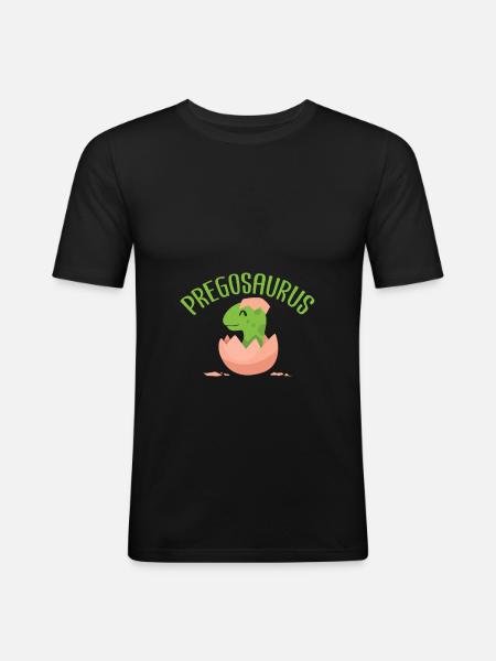Pregosaurus - Men's Slim Fit T-Shirt - black