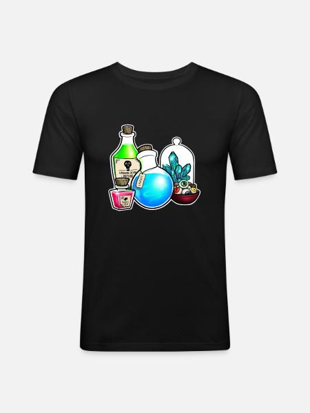 Witch's Kitchen - Männer Slim Fit T-Shirt - Schwarz