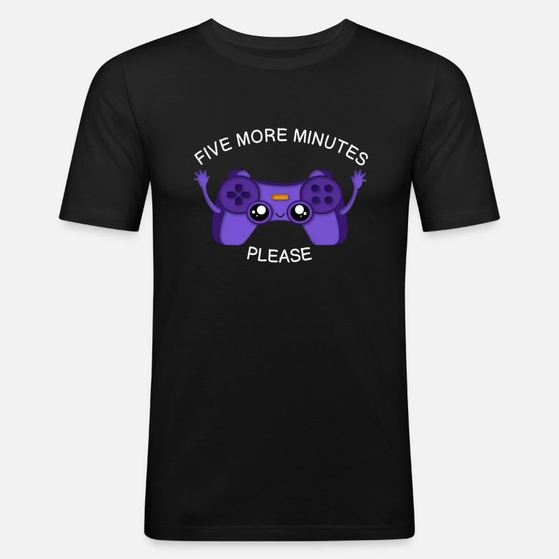 Süßer Controller Gaming - Männer Slim Fit T-Shirt - Schwarz