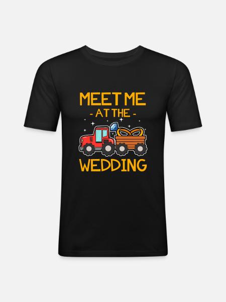 Meet Me At The Wedding - Men's Slim Fit T-Shirt - black