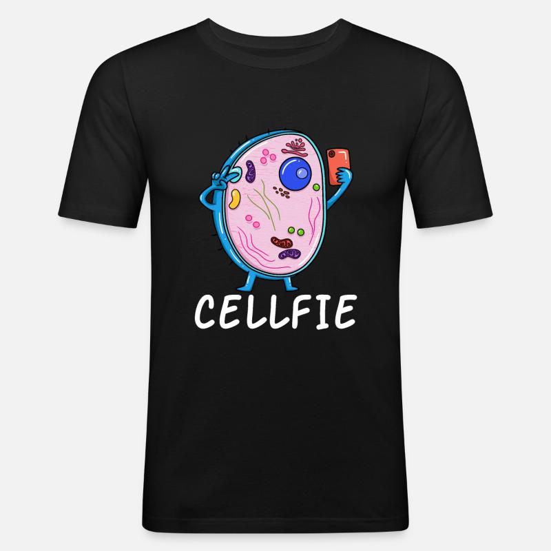 Cellfie - Männer Slim Fit T-Shirt - Schwarz